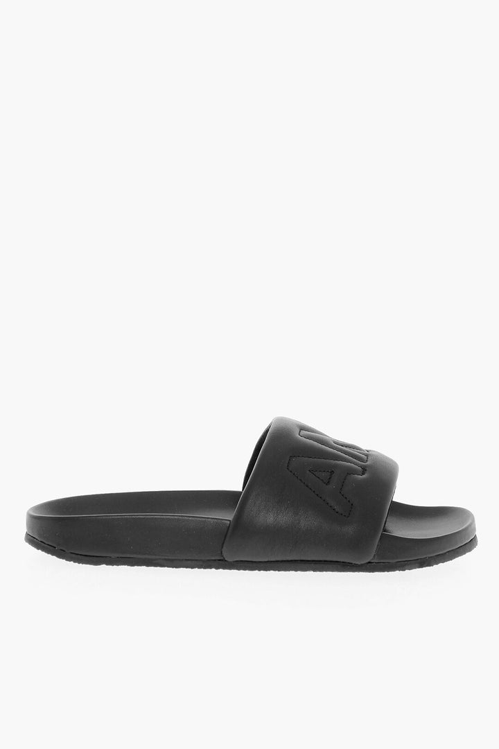 Ambush Solid Color Leather Slides