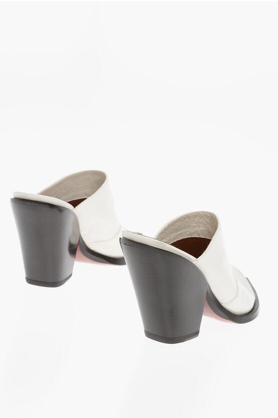 Shoes - Sonora Textured Leather Mules with Point Toe 10,5cm - 8057971526260 - Ask Me Wear