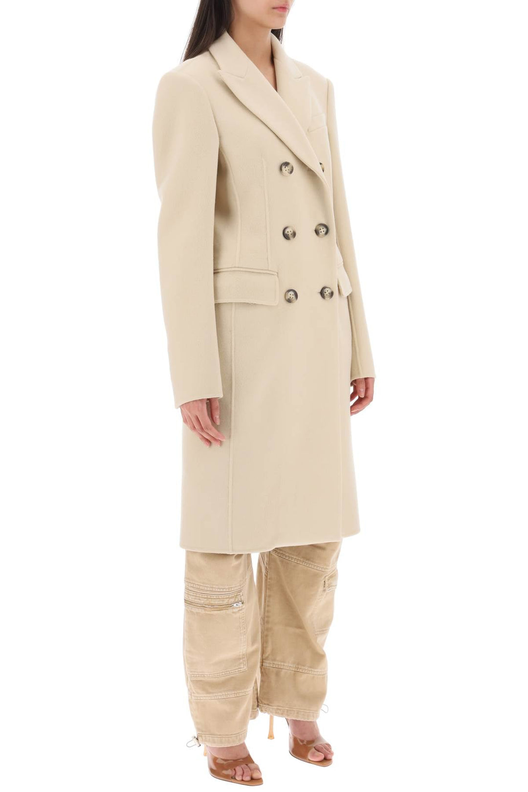 Clothing - Sportmax 'morgana' Virgin Wool Double - Breasted Coat - 232914DCA000001 - 092BU - 42 - Ask Me Wear