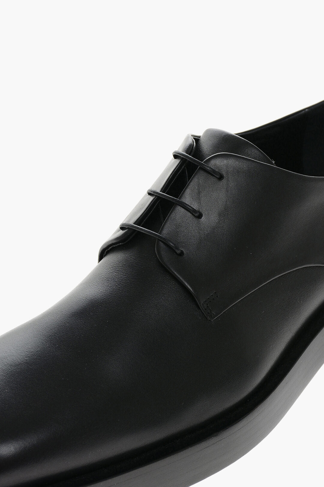 Jil Sander Squared Toe Leather Derby Shoes