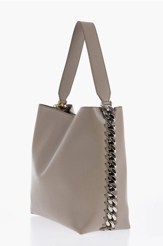 Bags - Stella McCartney Vegan Leather Shoulder Bag With Chain Details - 3666015451465 - Ask Me Wear