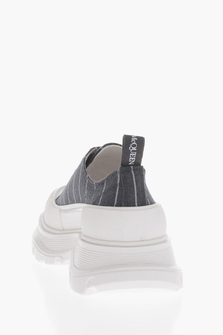 Alexander McQueen Striped Low-Top Sneakers With Chunky Sole