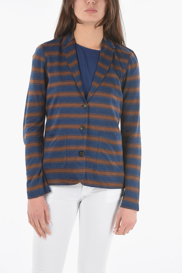 Woolrich Striped Two-Tone Flax SLUB Blazer