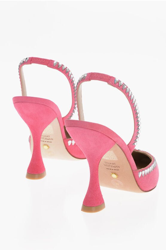 Stuart Weitzman - Other - Stuart Weitzman Suede Leather sandals With Rhinestones details 10 cm - 196035298397 - Ask Me Wear