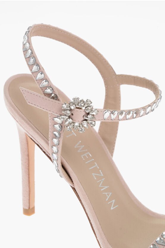 Stuart Weitzman - Other - Stuart Weitzman Suede Leather sandals With Rhinestones details 11 cm - 196035359555 - Ask Me Wear