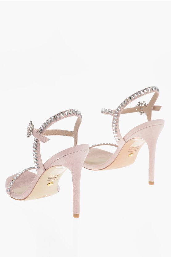 Stuart Weitzman - Other - Stuart Weitzman Suede Leather sandals With Rhinestones details 11 cm - 196035359555 - Ask Me Wear