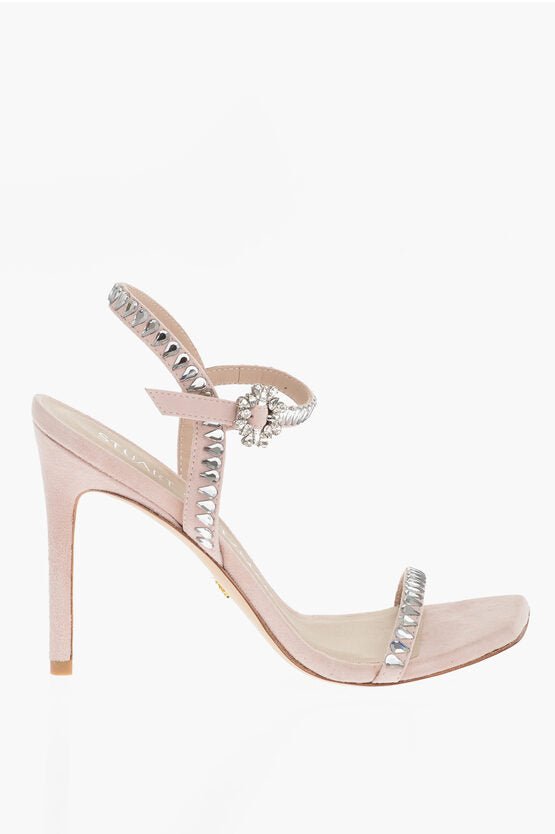 Stuart Weitzman - Other - Stuart Weitzman Suede Leather sandals With Rhinestones details 11 cm - 196035359555 - Ask Me Wear