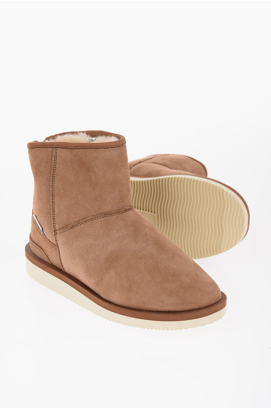 Suicoke Suede Ankle Boots with Real Fur Inner