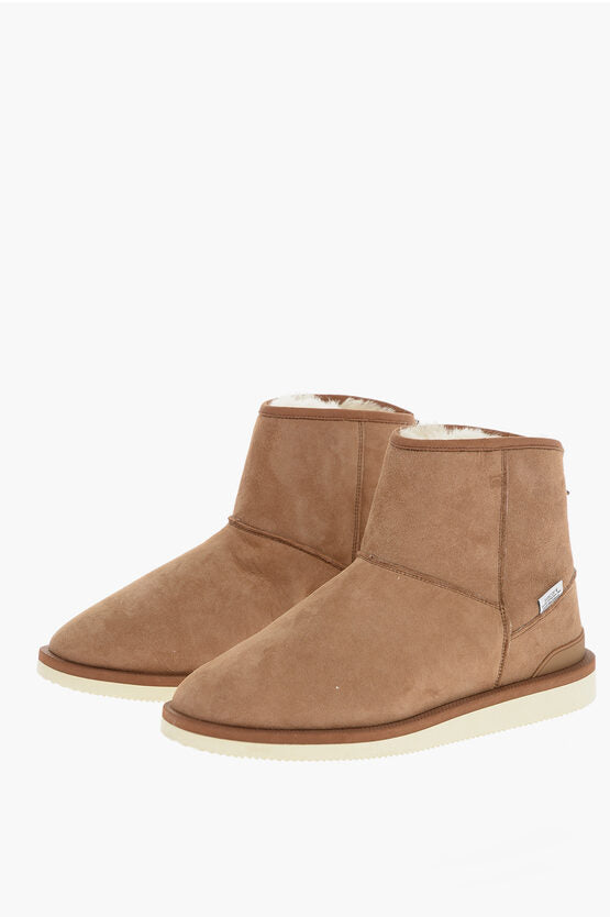 Suicoke Suede Ankle Boots with Real Fur Inner