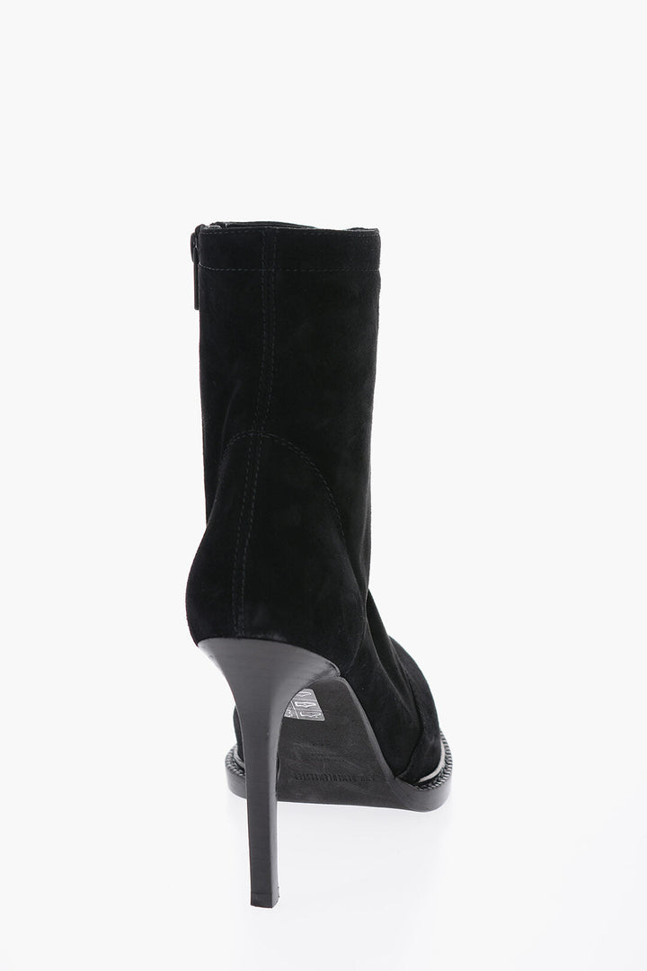 Ann Demeulemeester Suede Ankle Boots with Side Zip 10 cm