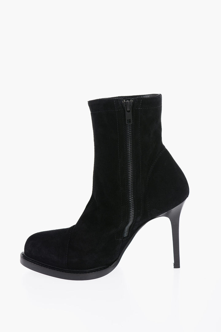 Ann Demeulemeester Suede Ankle Boots with Side Zip 10 cm