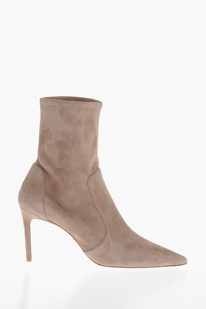 Stuart Weitzman Suede CASHMERE Pull-On Booties 8cm