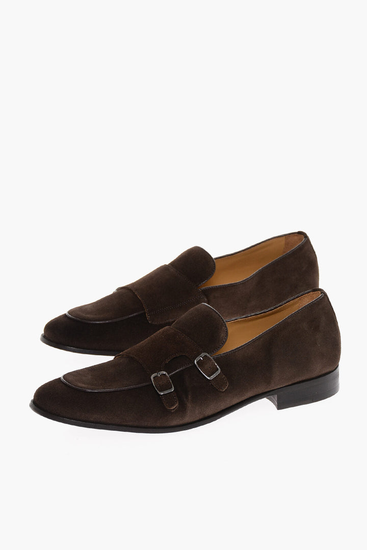 Testoni Suede Double Strap PORTONOVO Monk Shoes