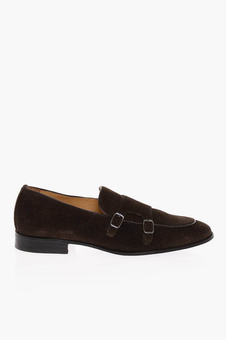 Testoni Suede Double Strap PORTONOVO Monk Shoes