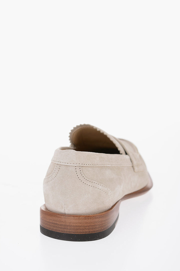 Alexander McQueen Suede Leather Penny Loafers