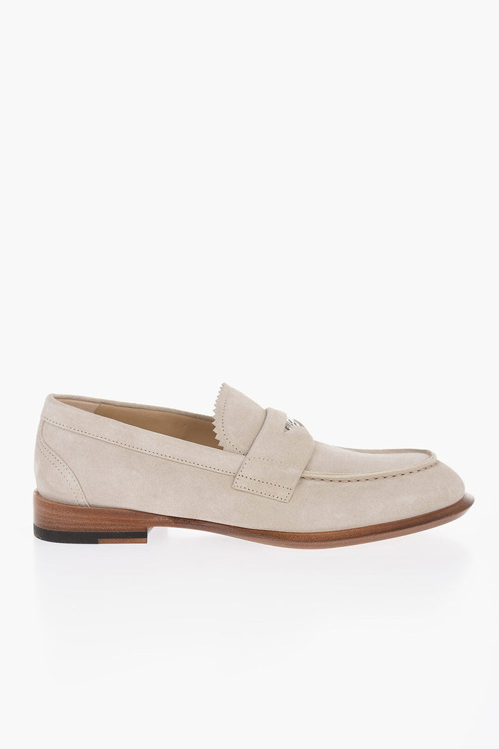 Alexander McQueen Suede Leather Penny Loafers