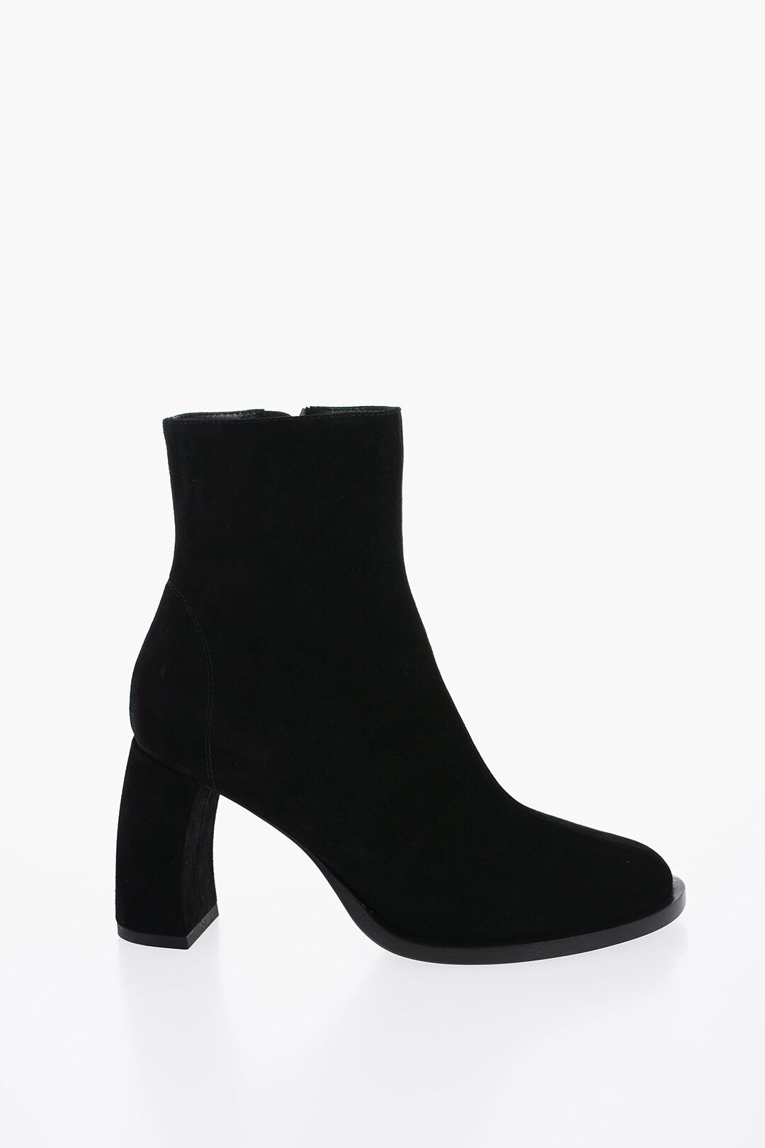 Ann Demeulemeester Suede LISA Ankle Boots with Curved Heel 9cm