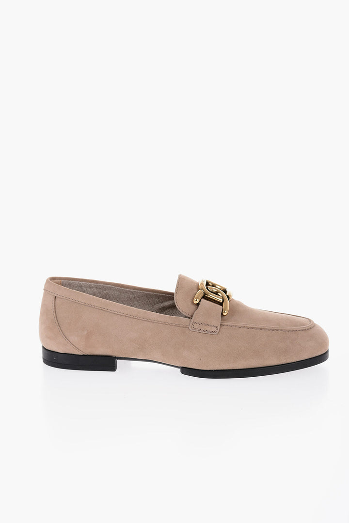 Tod's Suede Loafers with Golden Detail