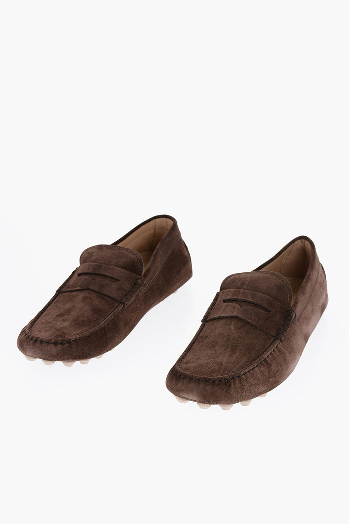 Tod's Suede Penny Loafers with Rubber Sole