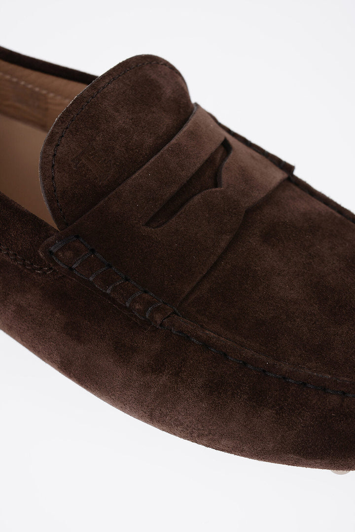 Tod's Suede Penny Loafers with Rubber Sole