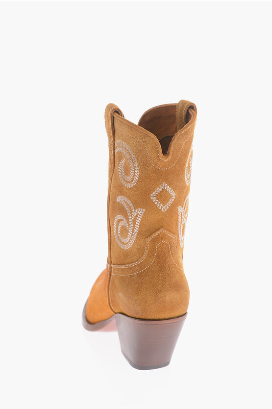 Sonora Suede PERLA 60 Wester Boots with Embroidery 8cm