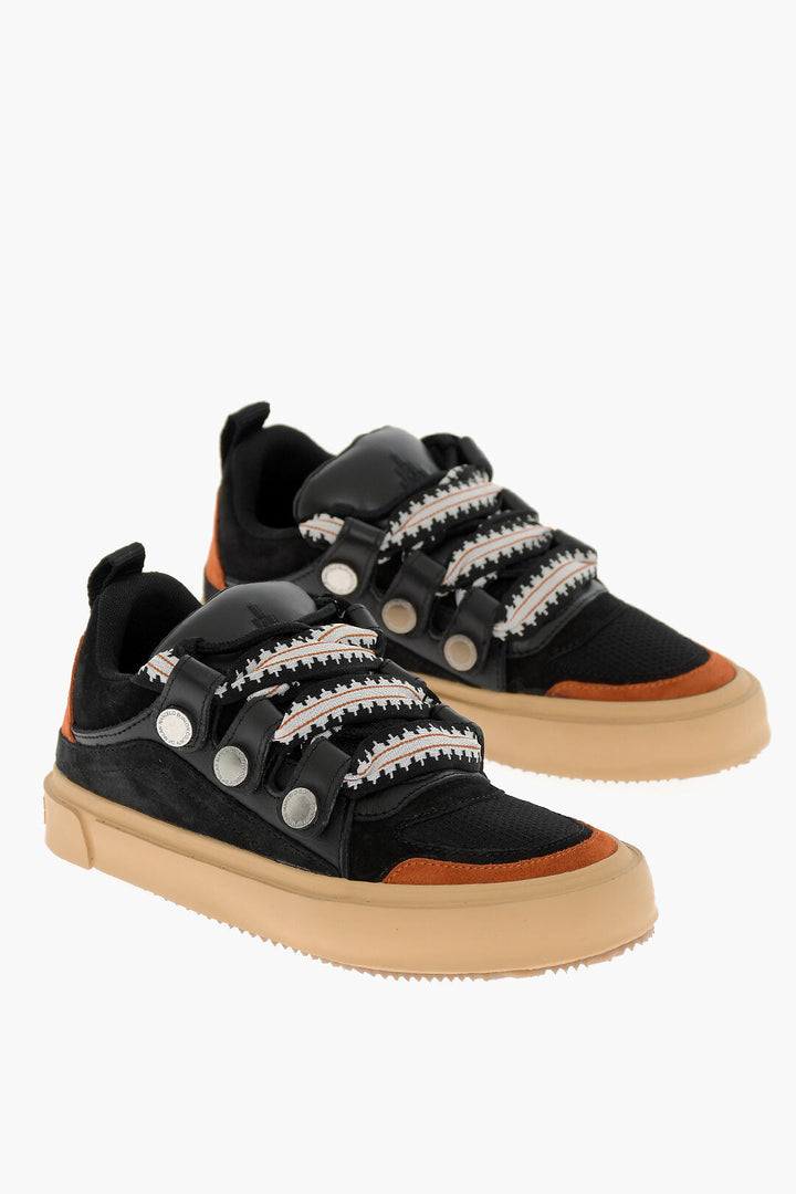 Marcelo Burlon Suede TICINELLA Low Top Sneakers with Maxi Strings