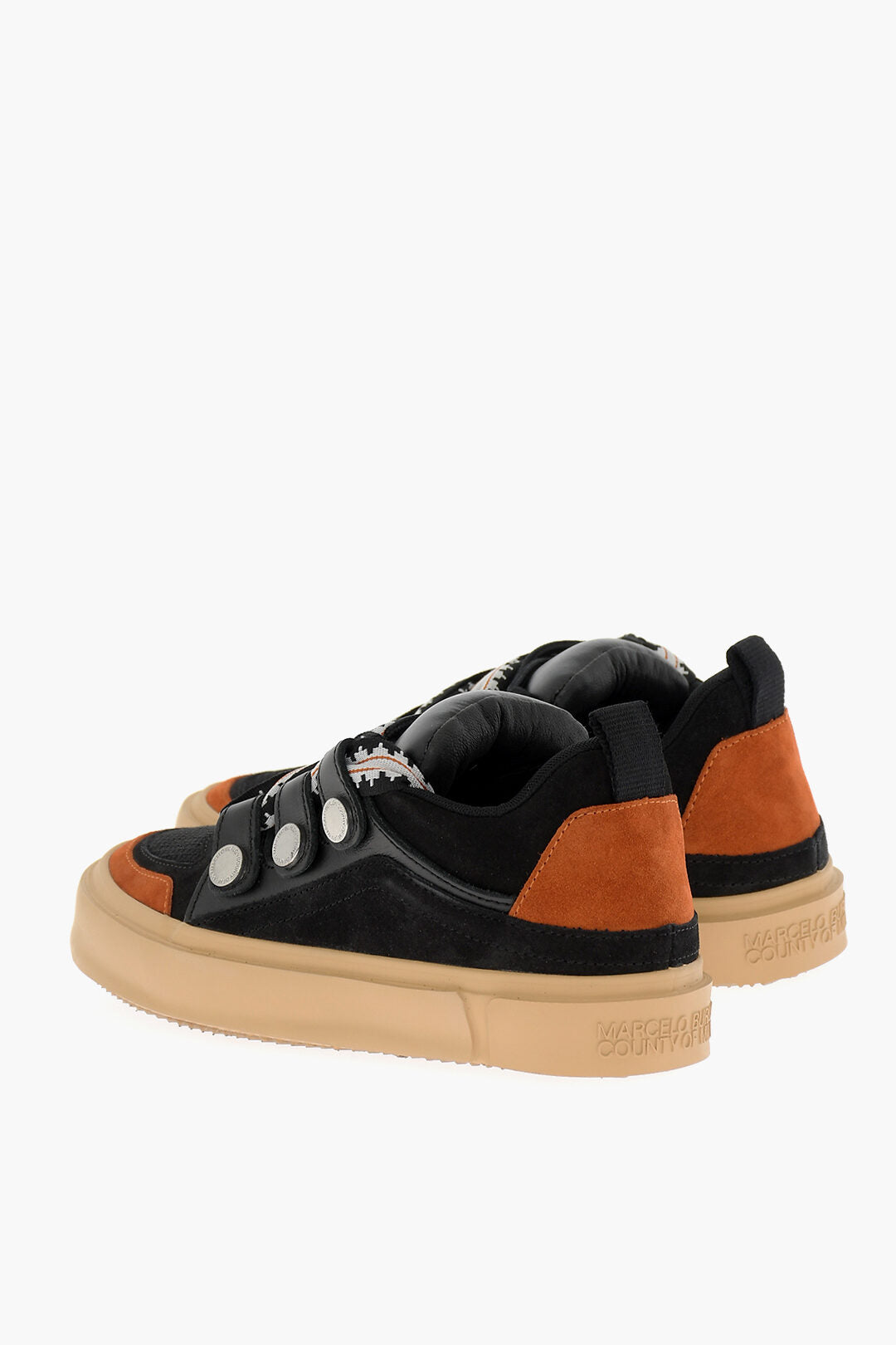 Marcelo Burlon Suede TICINELLA Low Top Sneakers with Maxi Strings