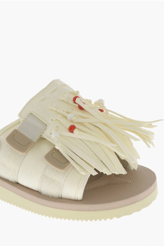 Rings - Suicoke Faux Leather HOTO Sandals with Fringes and Beads - 4549393192306 - Ask Me Wear