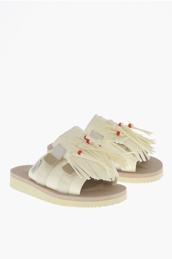 Rings - Suicoke Faux Leather HOTO Sandals with Fringes and Beads - 4549393192306 - Ask Me Wear