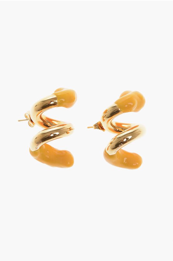 Earrings - SUNNEI Golden Effect Earrins With A Rubberized Effect Finish - 8057592141873 - Ask Me Wear