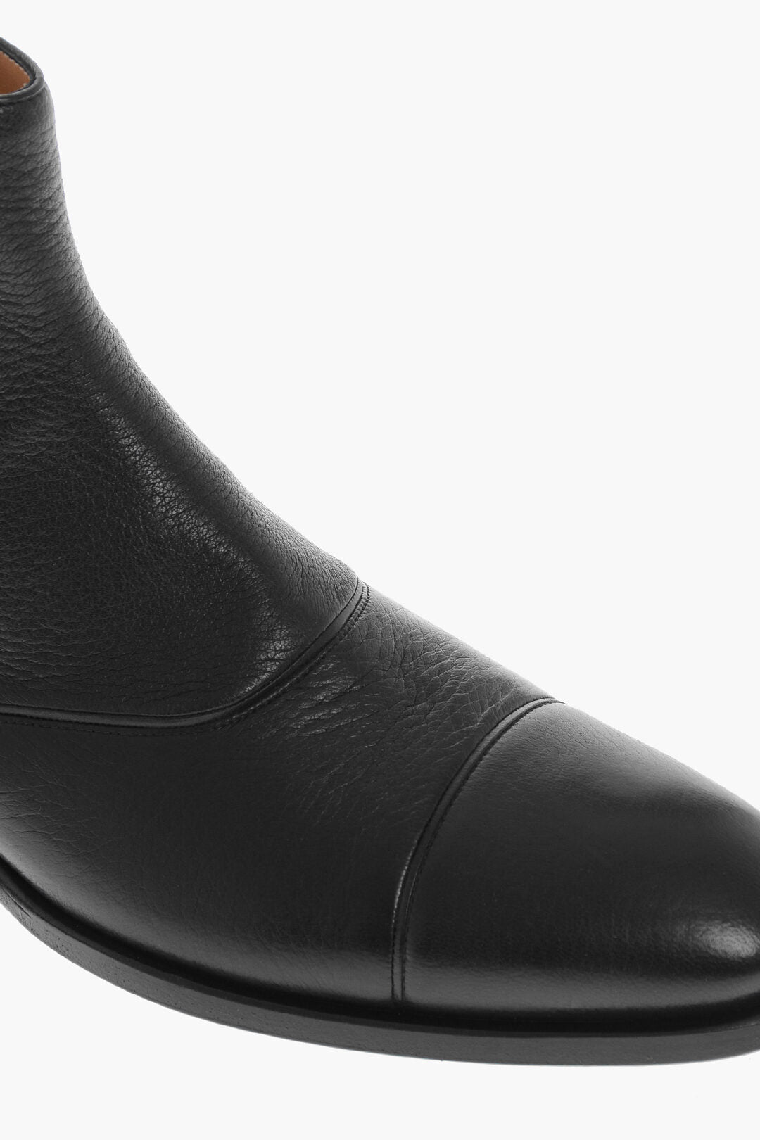 Testoni Textured Leather Ankle Boots with Zip