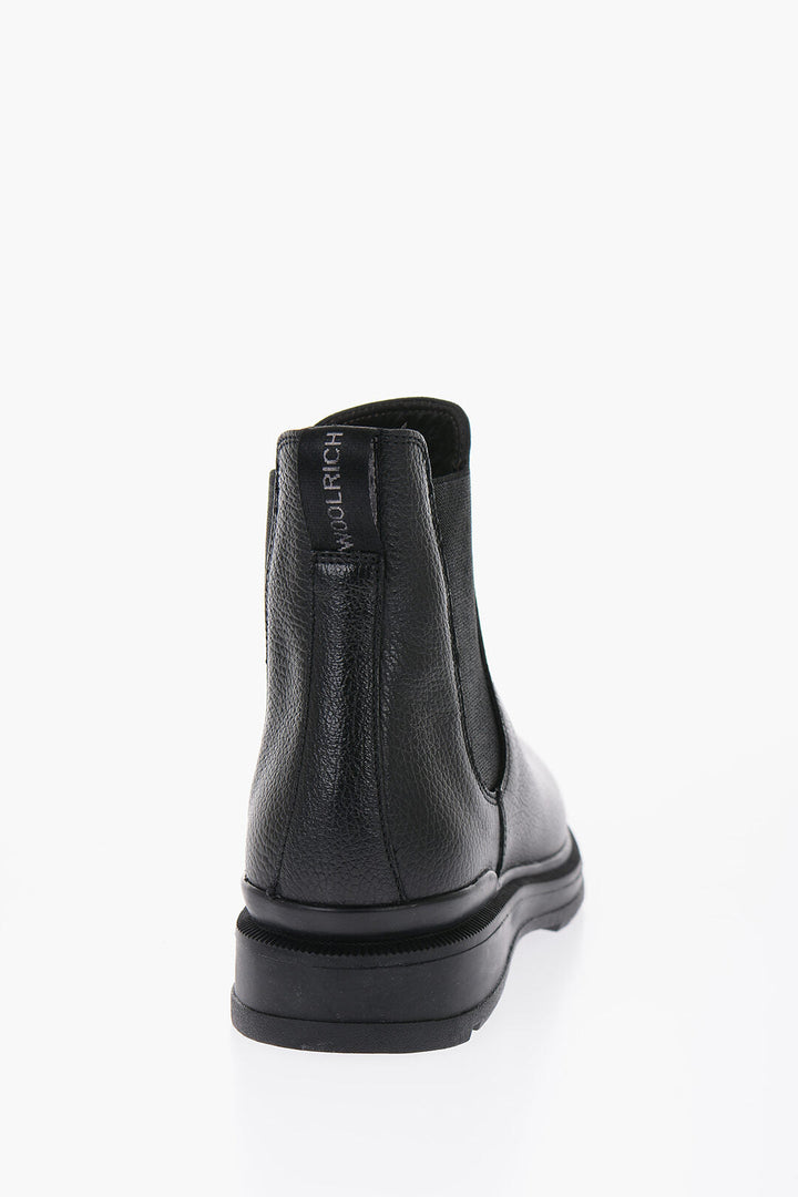 Woolrich Textured Leather Chelsea Boots