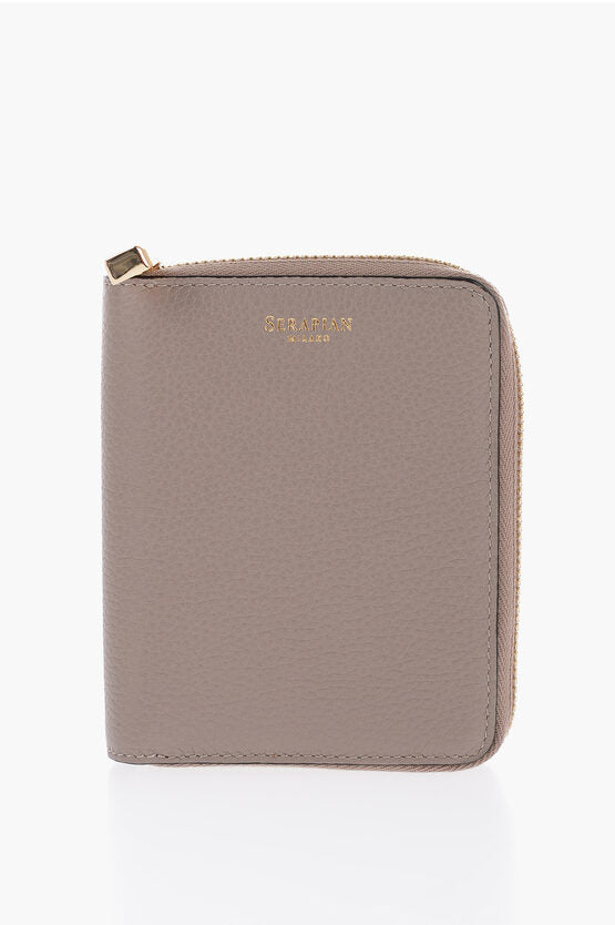 Serapian Textured Leather RUGIADA Mini Wallet