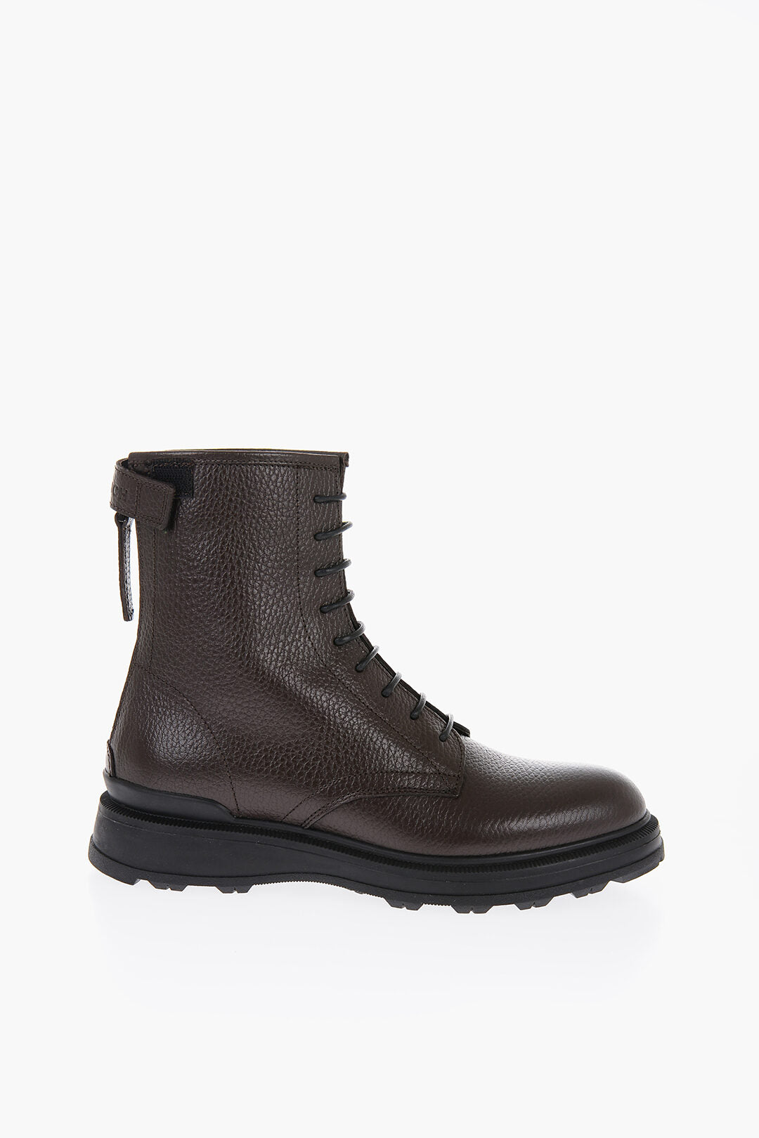 Woolrich Textured Leather W'S WORK Combat Boots with Back Zip