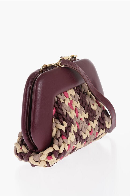 Bags - THEMOIRè Braided CABERNET Motif Mini Pochette with Removable Shoulder - 8056711104256 - Ask Me Wear