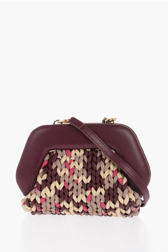 Bags - THEMOIRè Braided CABERNET Motif Mini Pochette with Removable Shoulder - 8056711104256 - Ask Me Wear