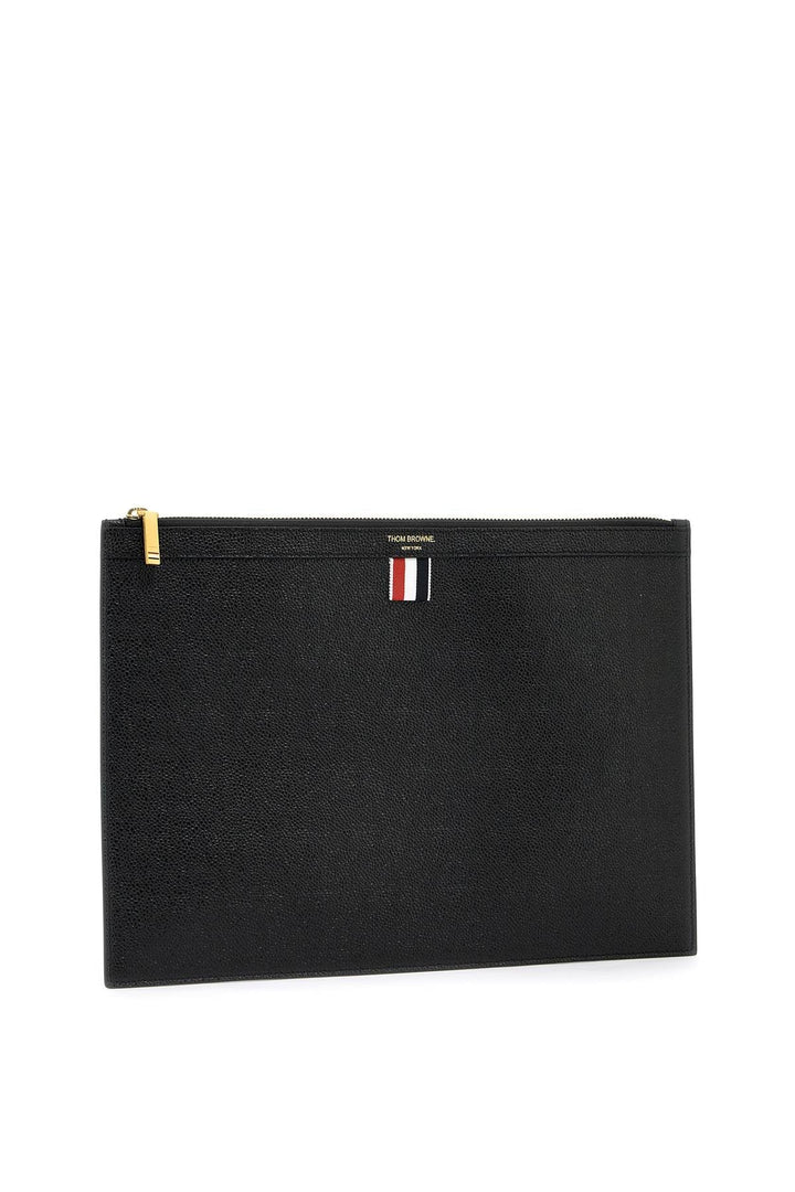 Bags - Thom Browne Leather Medium Document Holder - 242976FPO000001 - 001 - os - Ask Me Wear