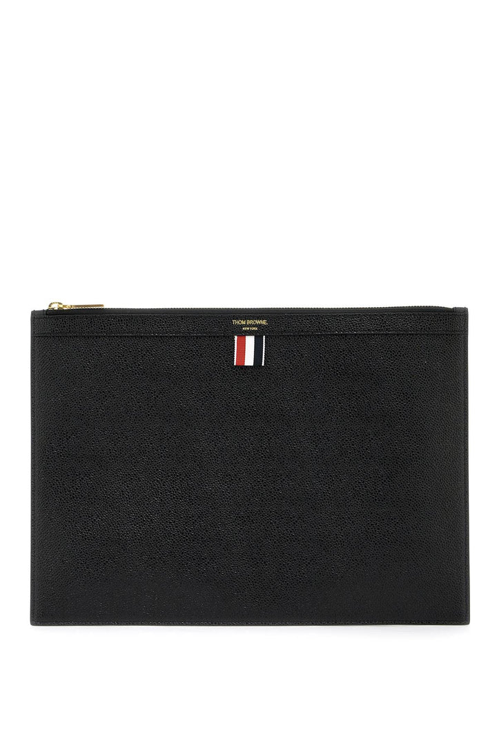 Bags - Thom Browne Leather Medium Document Holder - 242976FPO000001 - 001 - os - Ask Me Wear