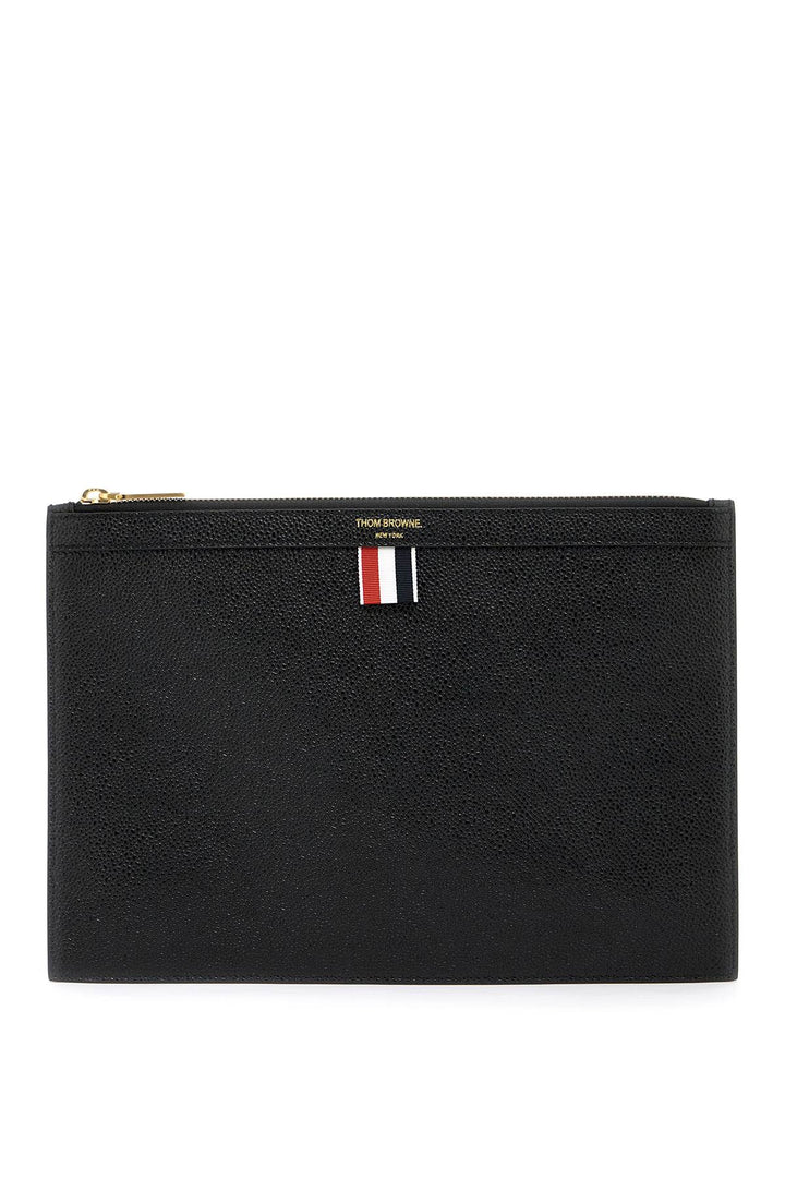 Bags - Thom Browne Leather Small Document Holder - 242976FPO000002 - 001 - os - Ask Me Wear