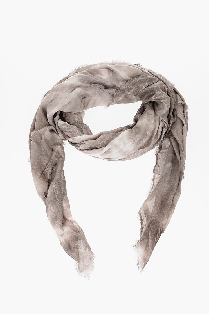 Fabiana Filippi Tie Dye Effect Lurex coating CARRE' Scarf