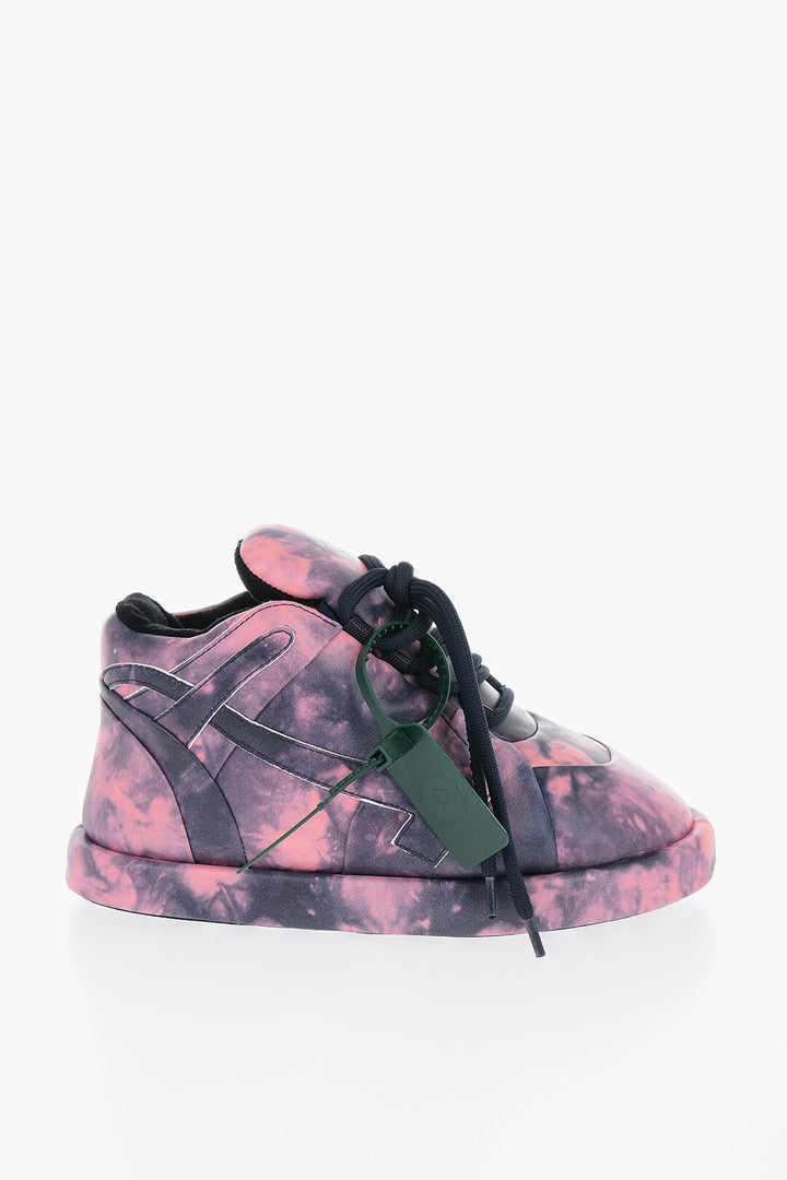 Off-White Tie Dye Leather BUMP Padded Sneakers