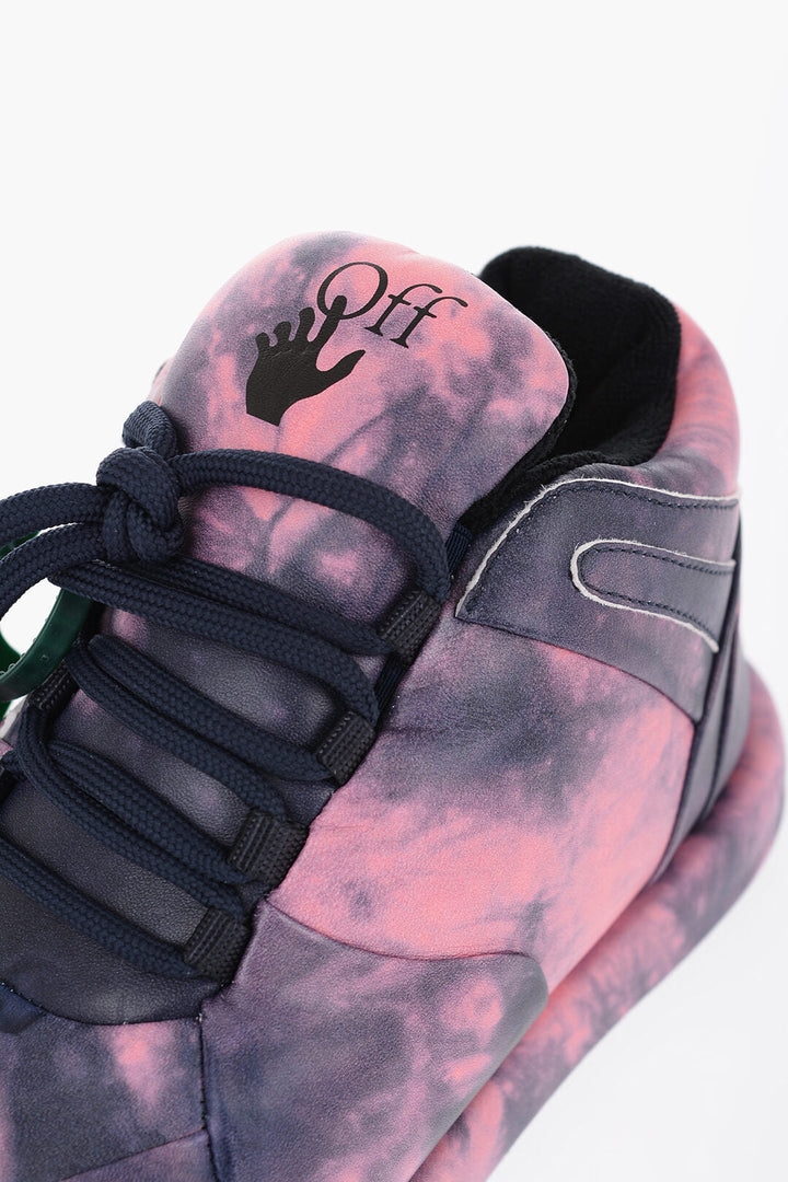 Off-White Tie Dye Leather BUMP Padded Sneakers