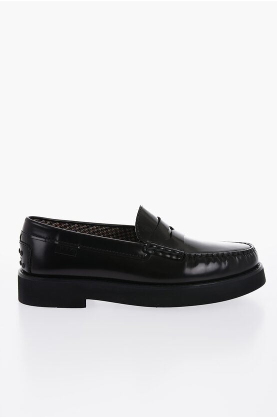 Shoes - Tod's Brushed Leather Penny Loafers - 017039631128Y2 IT0336325 - Ask Me Wear