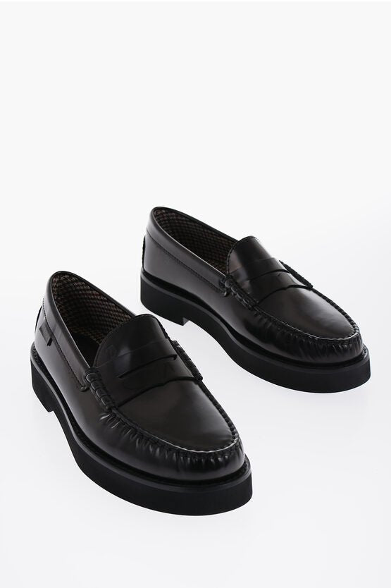 Shoes - Tod's Brushed Leather Penny Loafers - 017039631128Y2 IT0336325 - Ask Me Wear