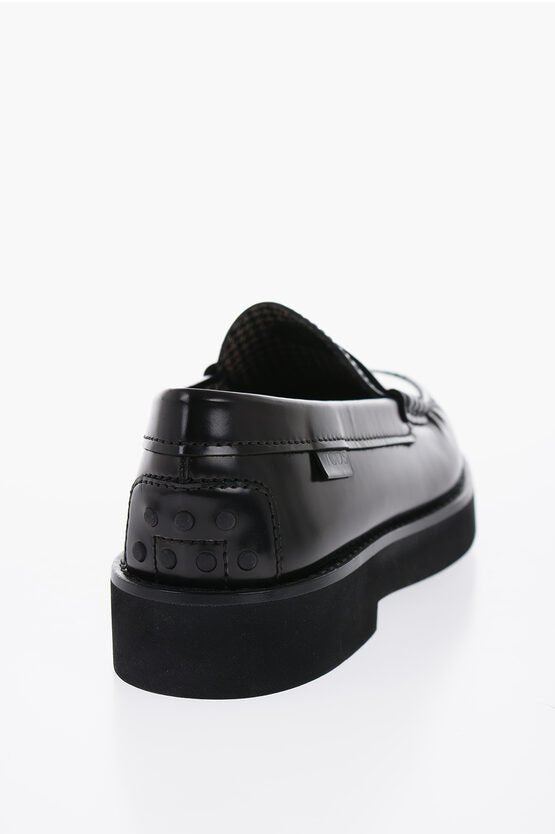 Shoes - Tod's Brushed Leather Penny Loafers - 017039631128Y2 IT0336325 - Ask Me Wear