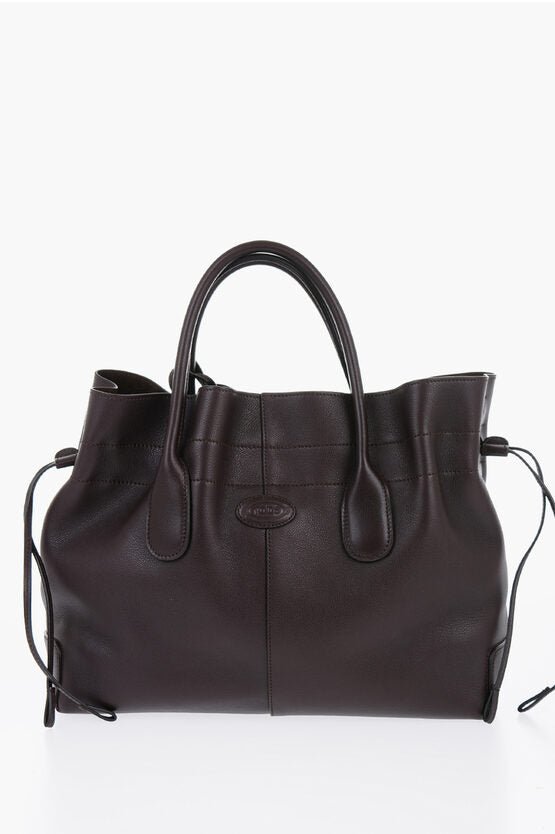 Bags - Tod's Grained Leather Bucket Bag with Drawstring - 1420000638642 - Ask Me Wear