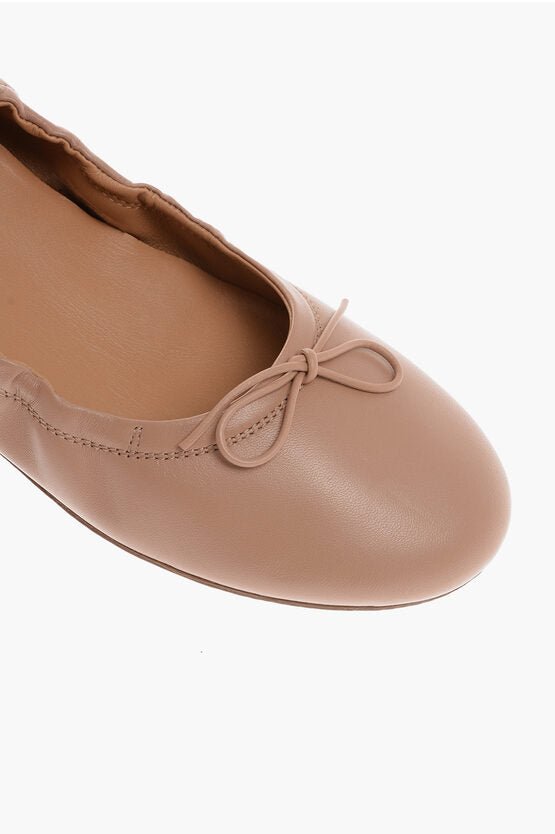 Shoes - Tod's Leather 76K Ballet Flats With Grommets On Sole - 901056269868 - Ask Me Wear