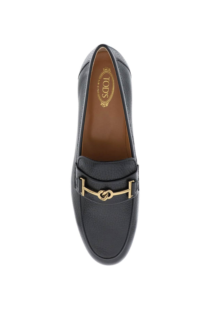 Shoes - Tod's Leather Loafers With Bow - 241727NMO000010 - B999 - 35 - Ask Me Wear