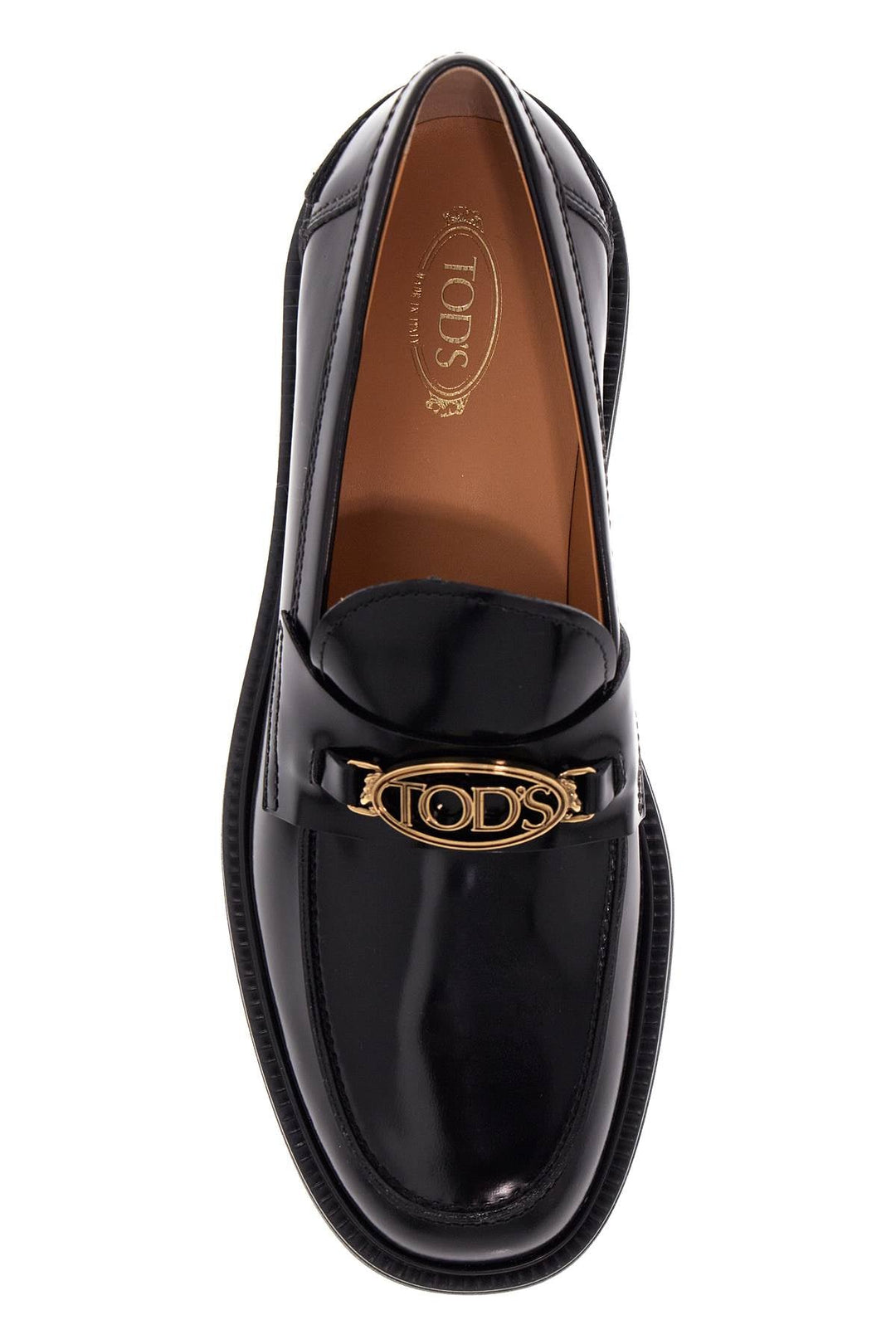 Shoes - Tod's Metal Logo Loafers With Metal Detailing - 242727NMO000012 - B999 - 36 - Ask Me Wear