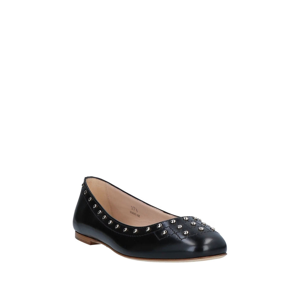 Shoes - Tod's Metal Studded Leather Ballerinas - 13641651604 - Ask Me Wear